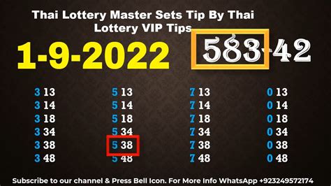 thai lottery master tips